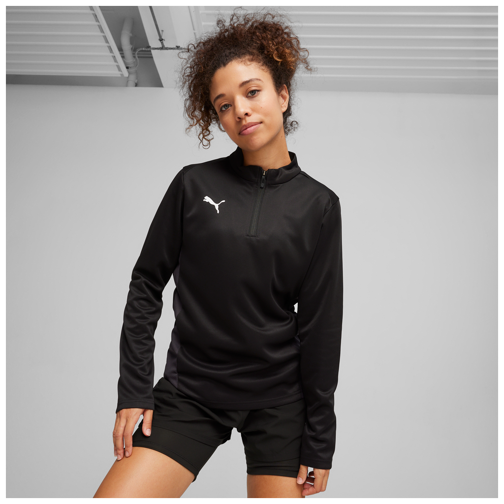 Teamgoal Training 1/4 Zip Top Wmn Schwarz