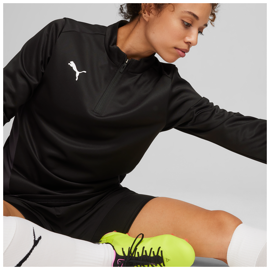 Teamgoal Training 1/4 Zip Top Wmn Schwarz