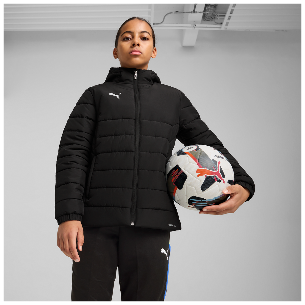 Teamadditions Hooded Wattierte Jacke Jr Schwarz