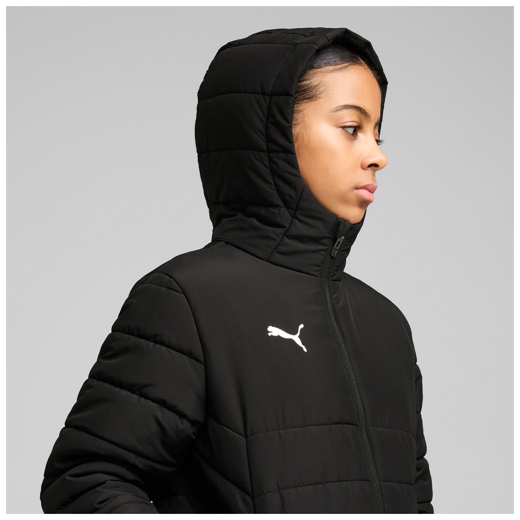 Teamadditions Hooded Wattierte Jacke Jr Schwarz