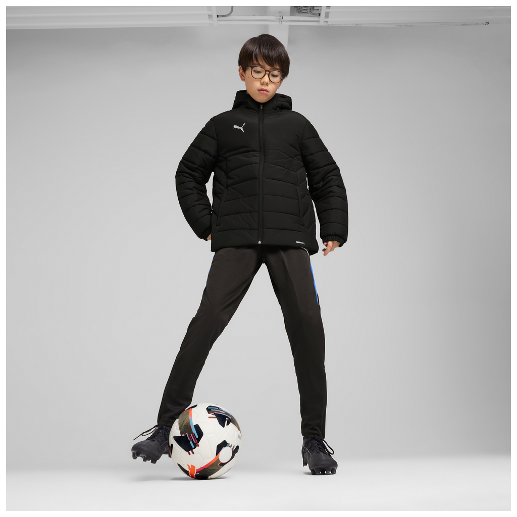 Teamadditions Hooded Wattierte Jacke Jr Schwarz