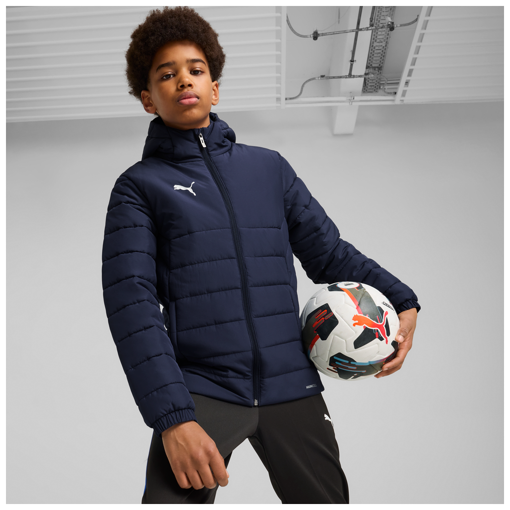 Teamadditions Hooded Wattierte Jacke Jr Blau