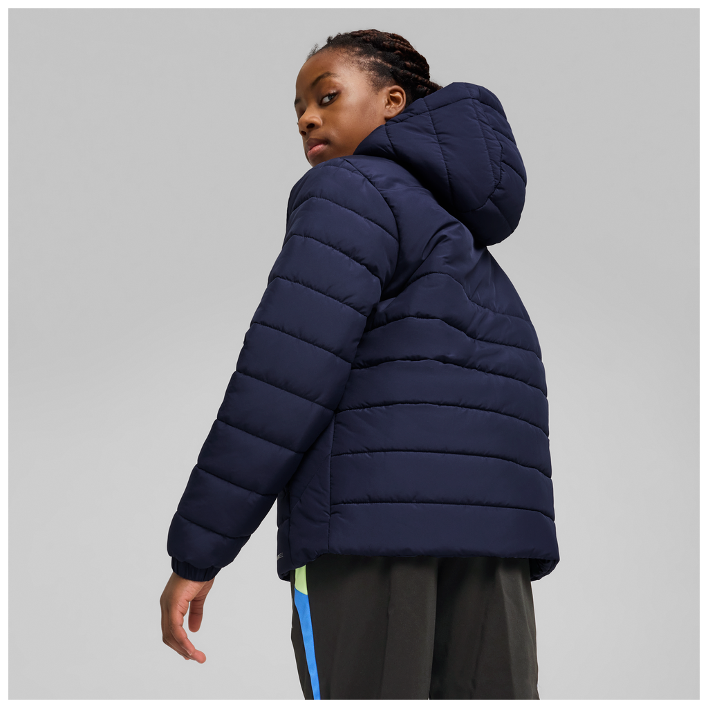 Teamadditions Hooded Wattierte Jacke Jr Blau