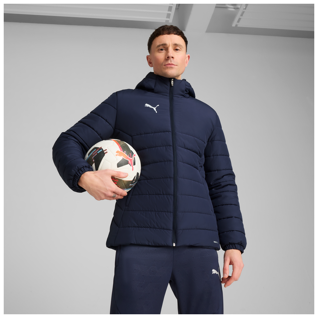 Teamadditions Wattierte Jacke Mit Kapuze, Blau