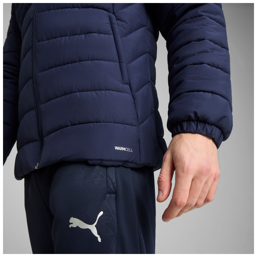 Teamadditions Wattierte Jacke Mit Kapuze, Blau