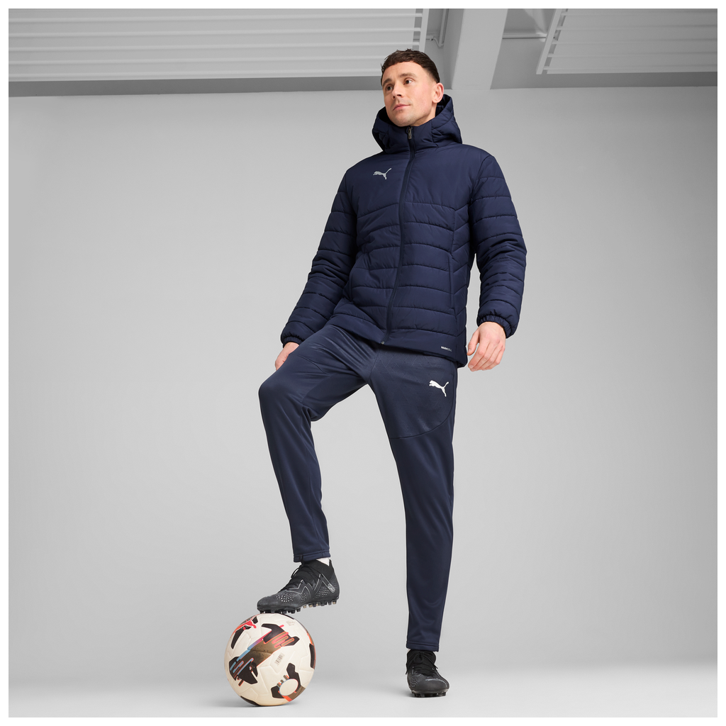 Teamadditions Wattierte Jacke Mit Kapuze, Blau