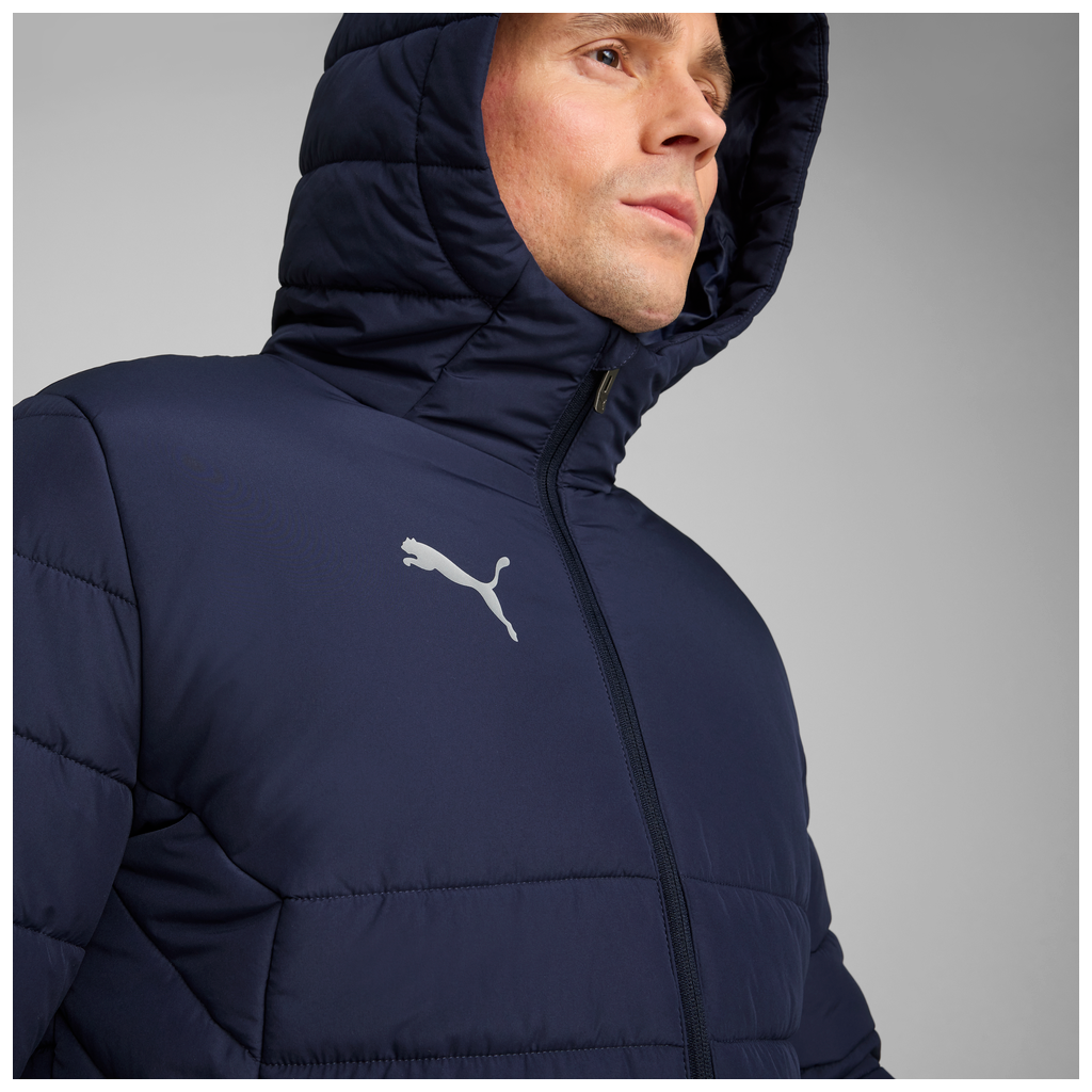 Teamadditions Wattierte Jacke Mit Kapuze, Blau