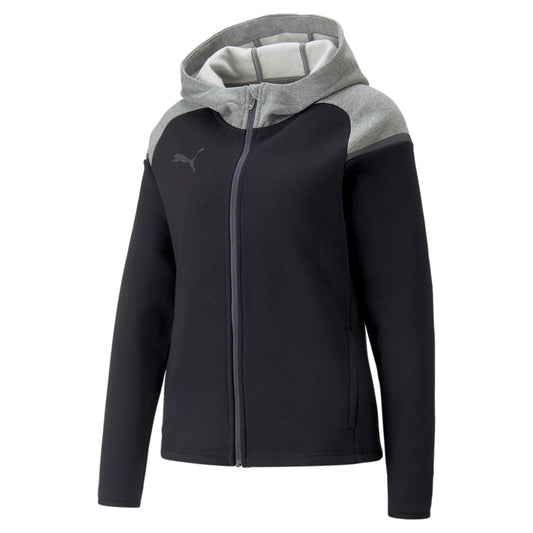 teamCUP Casuals Hooded Jkt Wmn Schwarz