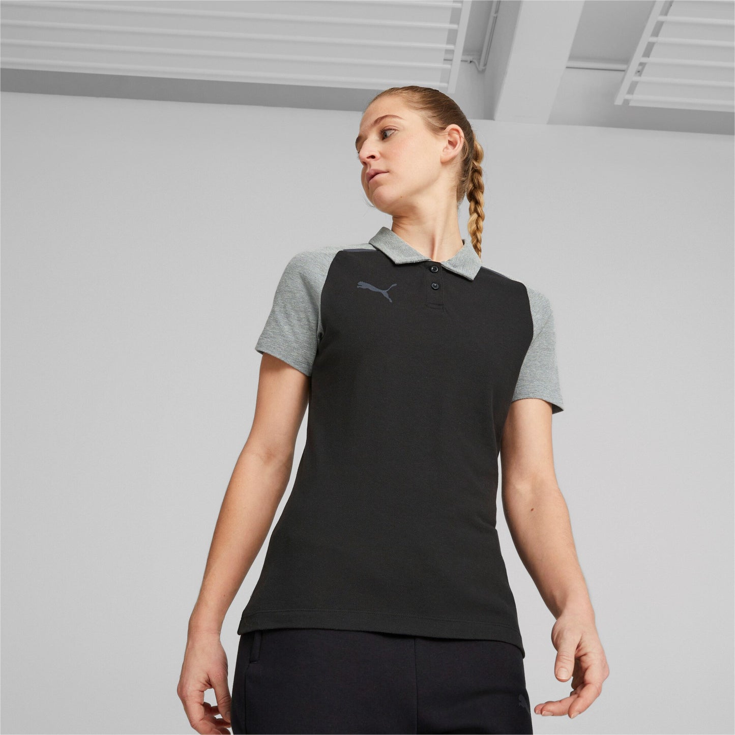 teamCUP Casuals Polo Wmn Schwarz