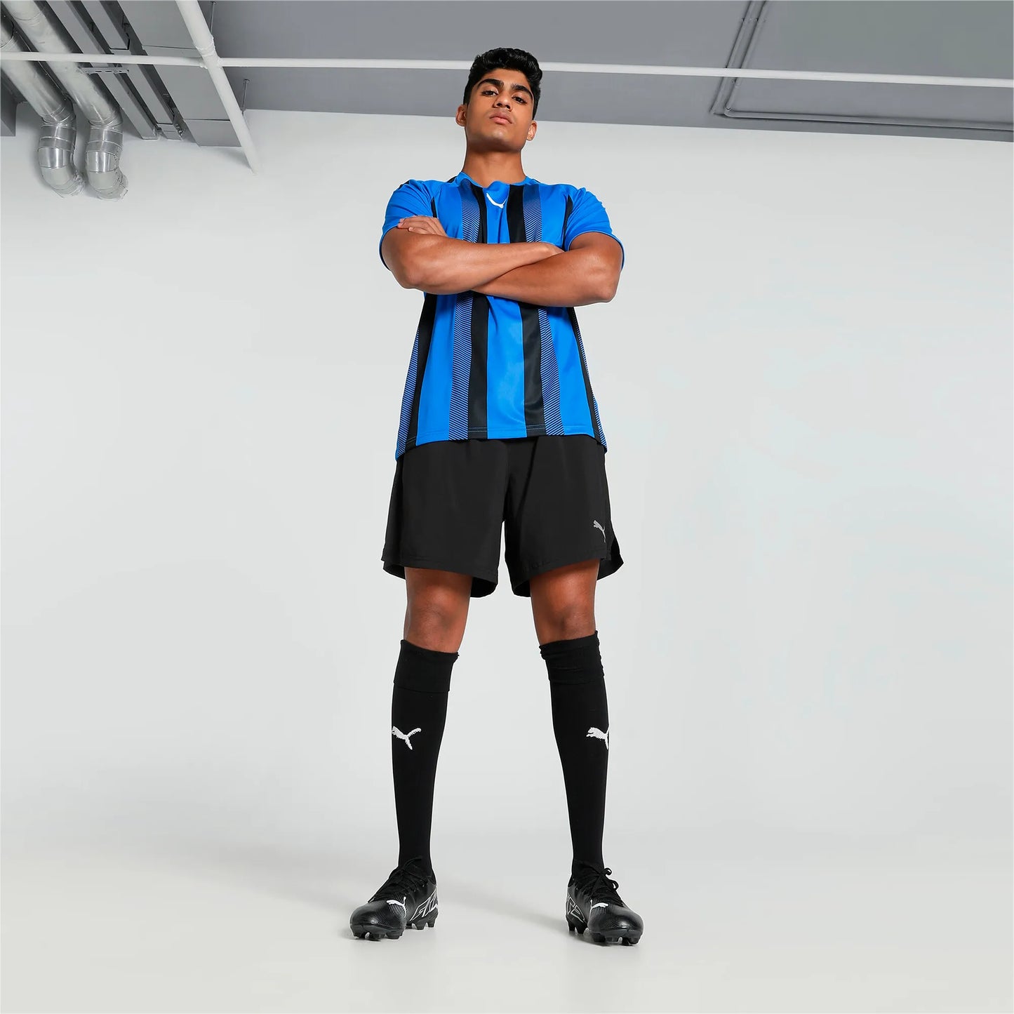 teamLIGA Gestreiftes Trikot Blau