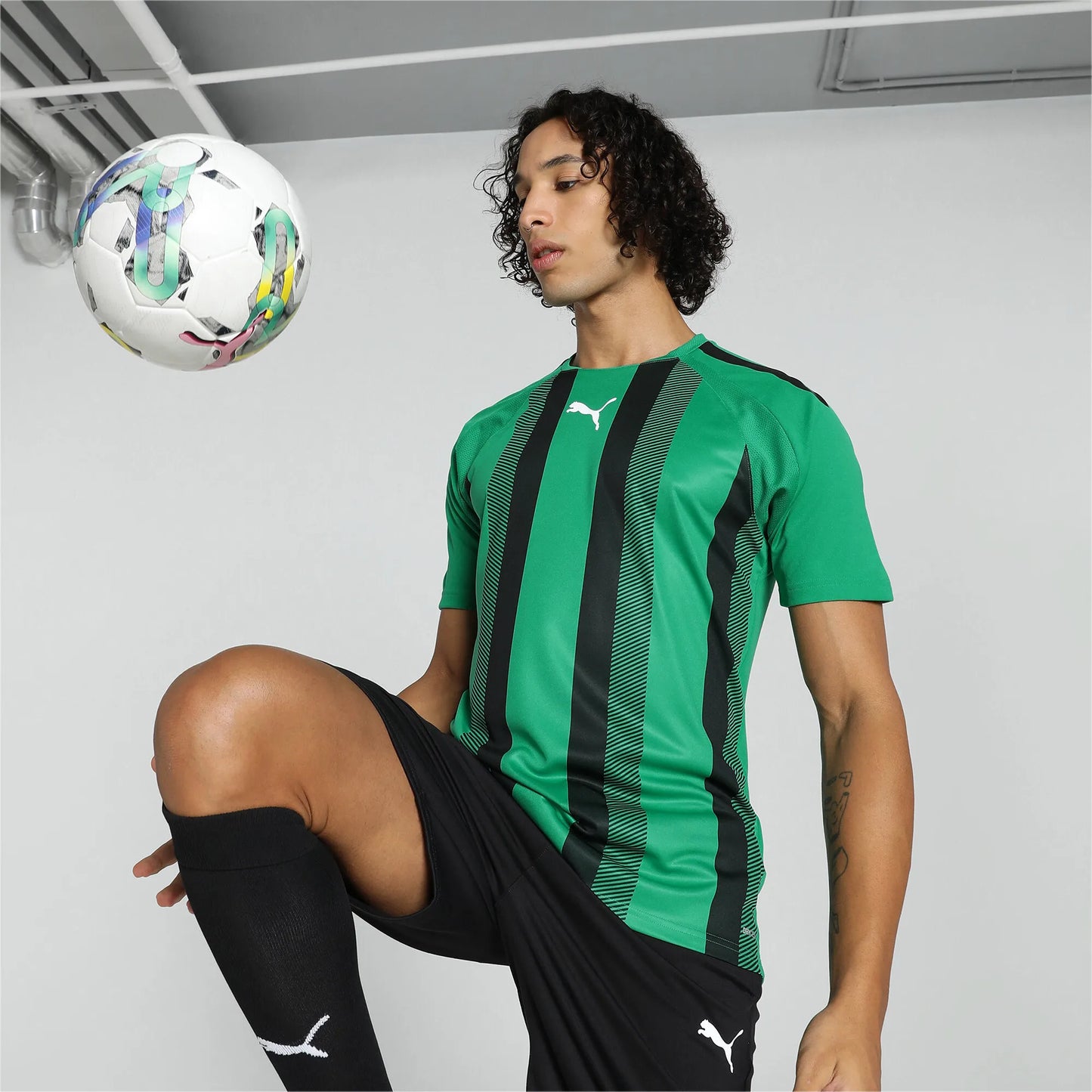 teamLIGA Gestreiftes Trikot Grün